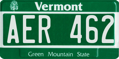 VT license plate AER462