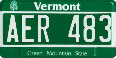 VT license plate AER483