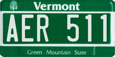 VT license plate AER511