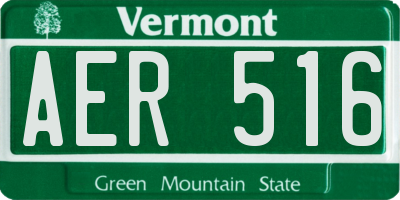 VT license plate AER516