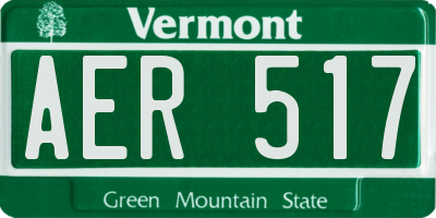 VT license plate AER517