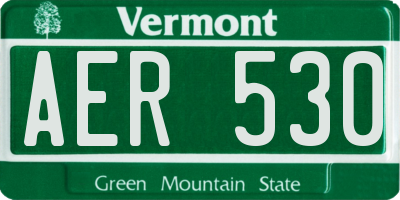 VT license plate AER530
