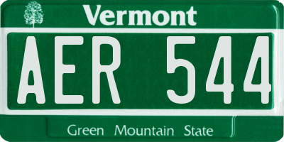 VT license plate AER544
