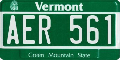 VT license plate AER561