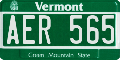 VT license plate AER565