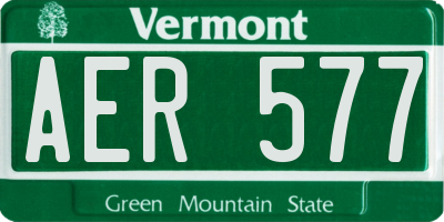 VT license plate AER577