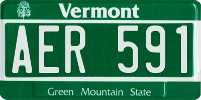 VT license plate AER591