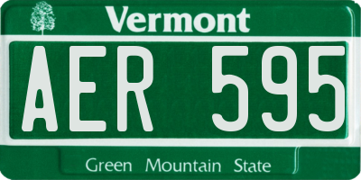 VT license plate AER595