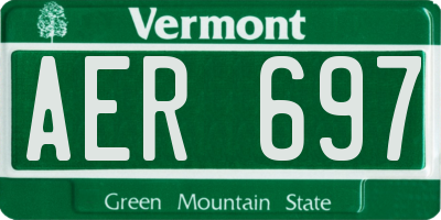 VT license plate AER697