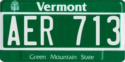 VT license plate AER713