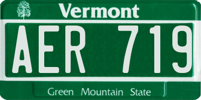 VT license plate AER719