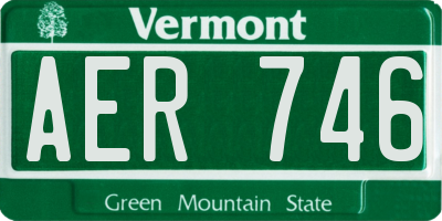 VT license plate AER746