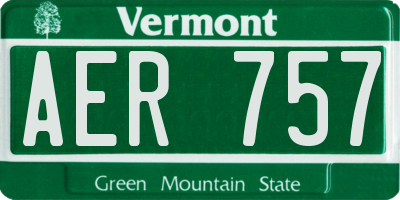 VT license plate AER757