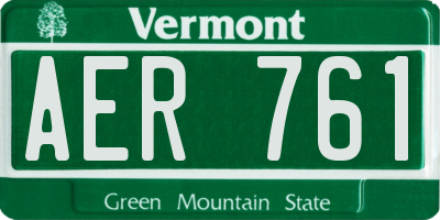 VT license plate AER761