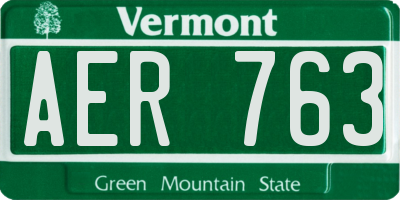 VT license plate AER763