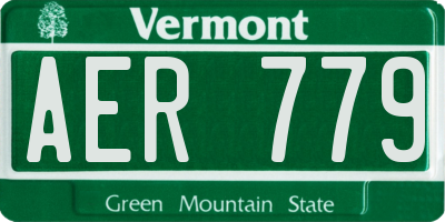 VT license plate AER779