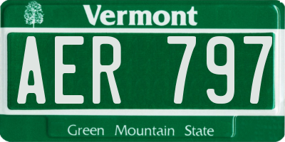 VT license plate AER797