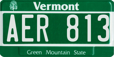 VT license plate AER813
