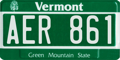 VT license plate AER861