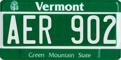 VT license plate AER902