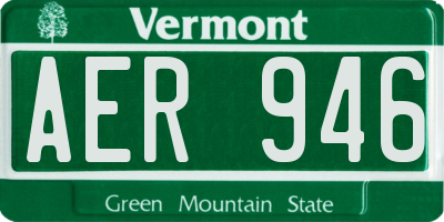 VT license plate AER946