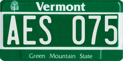 VT license plate AES075