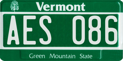 VT license plate AES086