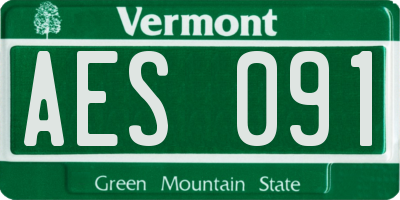 VT license plate AES091