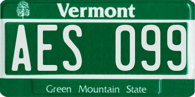VT license plate AES099