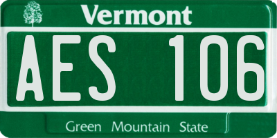 VT license plate AES106