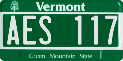 VT license plate AES117