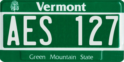 VT license plate AES127