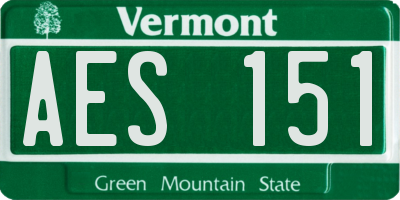VT license plate AES151