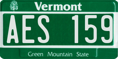 VT license plate AES159