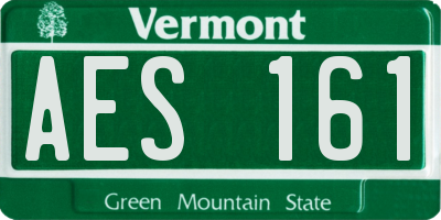 VT license plate AES161