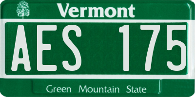 VT license plate AES175