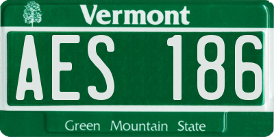 VT license plate AES186
