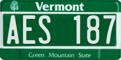 VT license plate AES187