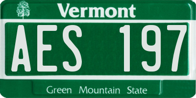 VT license plate AES197