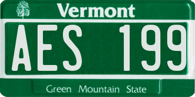 VT license plate AES199