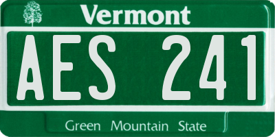 VT license plate AES241