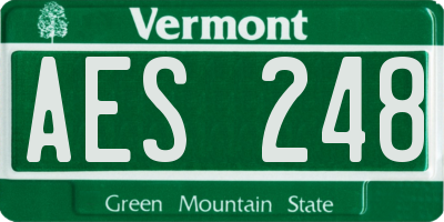 VT license plate AES248