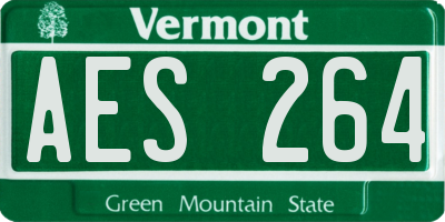 VT license plate AES264