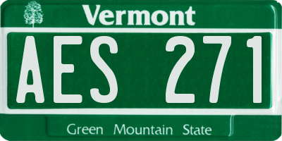 VT license plate AES271