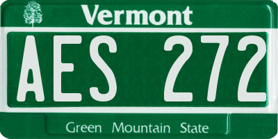 VT license plate AES272