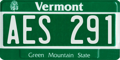VT license plate AES291