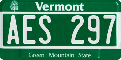 VT license plate AES297