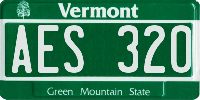 VT license plate AES320