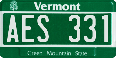 VT license plate AES331