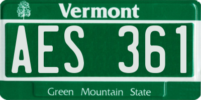 VT license plate AES361